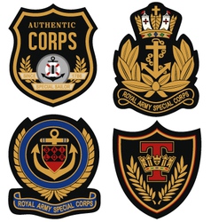 Emblem badge shield vector image