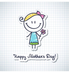 Mothers day card vector image