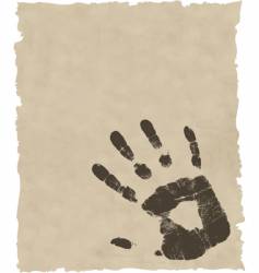 Grunge hand print vector image