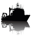 Ship silhouette vector image
