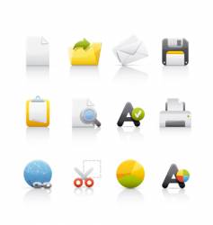 Icon set office and business vector image