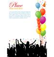Party frame with balloons vector image