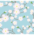 Seamless pattern with tree blossoming brunch vector image