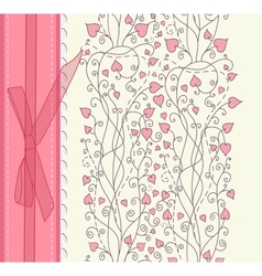Pink background for valentine day card vector image