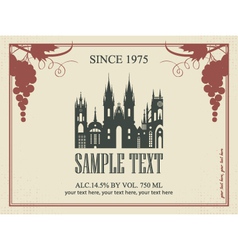 Wine label vector image