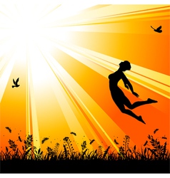 Nature background vector image