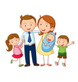 Cartoon Family Portrait vector image