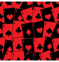 Playing cards seamless background pattern vector image