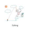Fishing vector image
