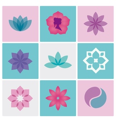 Logo spa flowers vector image