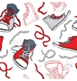 Sneakers Shoes Seamless pattern vector image
