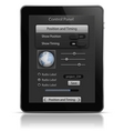 Tablet pc with ui elements vector image