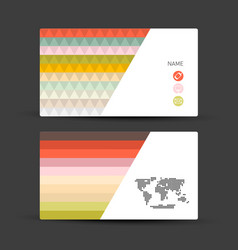 Business card set paper objects Business card set paper objects vector image