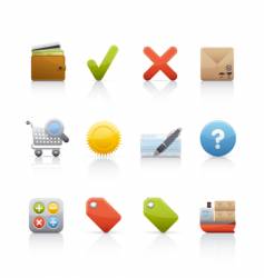 Shopping icons vector image