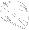 Motorbike racing helmet vector image