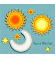 Set of elements for weather forecast vector image