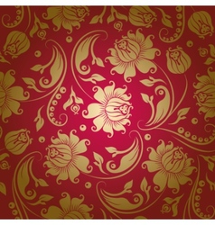 Seamless floral pattern vector image