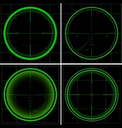 Radar screen or sniper sight vector image
