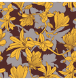 Seamless pattern with flowers vector image