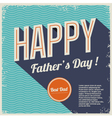 Happy fathers day card font retro background vector image