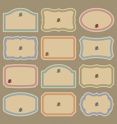 Vintage labels set vector image
