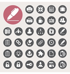 Office icons set vector image