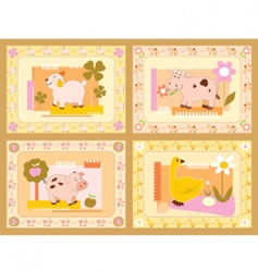 Cheerful animals vector image