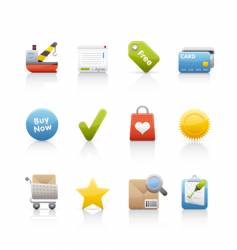 Shopping icons vector image
