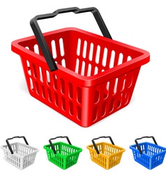 Colorful shopping basket vector image