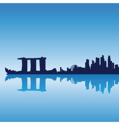 Singapore silhouette skyline vector image