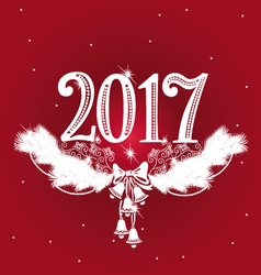 New Year headline with lace design New Year headline with lace design vector image