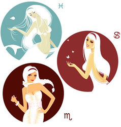 Horoscope set vector image