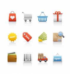 Shopping icons vector image