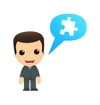 Funny cartoon boss vector image