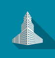Multi-storey building with a long shadow flat Multi-storey building with a long shadow flat vector image