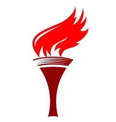 Flaming torch vector image