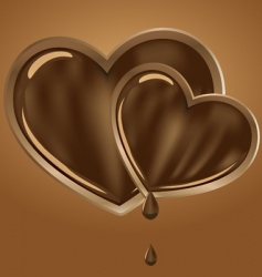 Chocolate hearts vector image