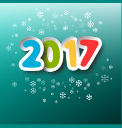 2017 year colorful paper cut title 2017 year colorful paper cut title vector image