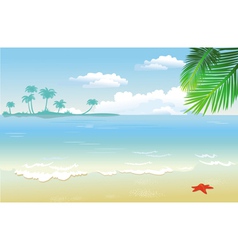 Summertime at the beach vector image