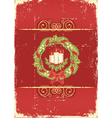 Vintage christmas card vector image