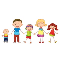 Cartoon Family Portrait vector image