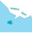 Blue cartoon fish vector image