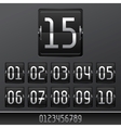 Mechanical scoreboard numbers panel background vector image