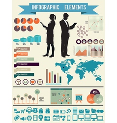 Set of infographic elements for design vector image