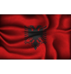 Crumpled flag of Albania vector image