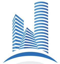 City real estate logo vector image