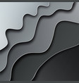 Abstract curved grey wavy background paper cut Abstract curved grey wavy background paper cut vector image