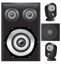 Set of speaker vector image