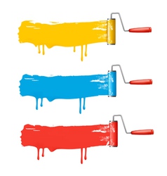 Paint rollers vector image