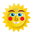 Funky sun cartoon paper cut abstract symbol Funky sun cartoon paper cut abstract symbol vector image